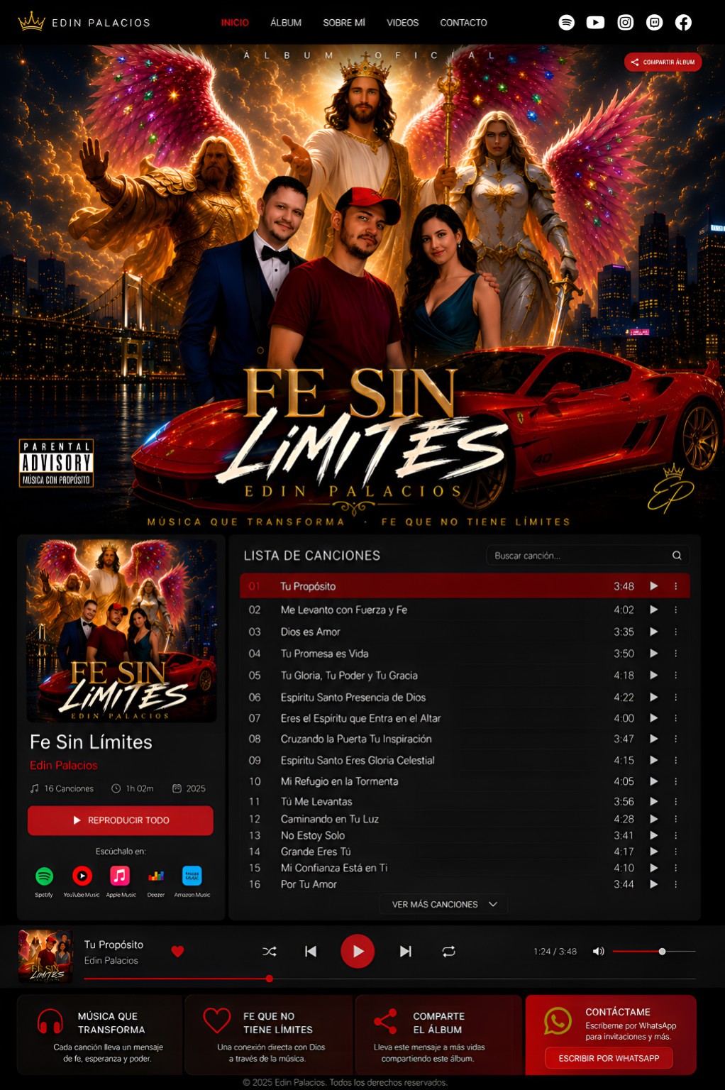 Diseño del álbum Fe Sin Límites